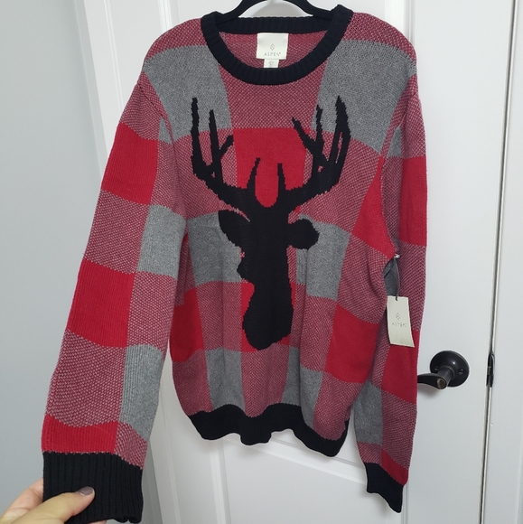 ASPEN Plaid Reindeer Sweater - Picture 2 of 6